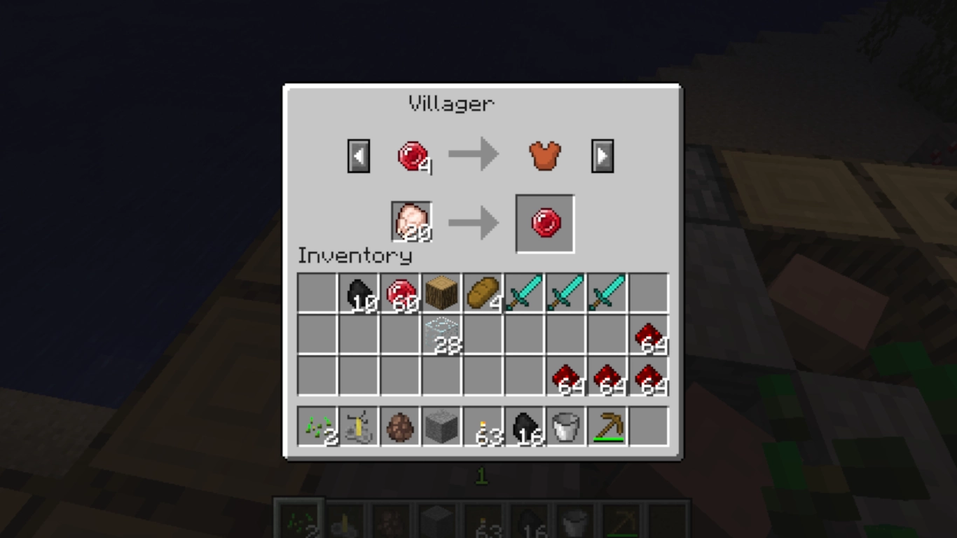 Minecraft Rubine als frühe Smaragde