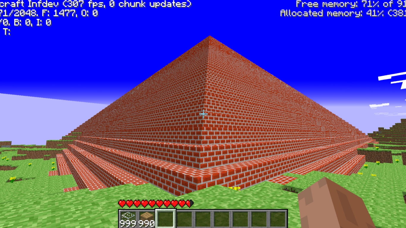 Minecraft Ziegelstein Pyramide frühe Struktur