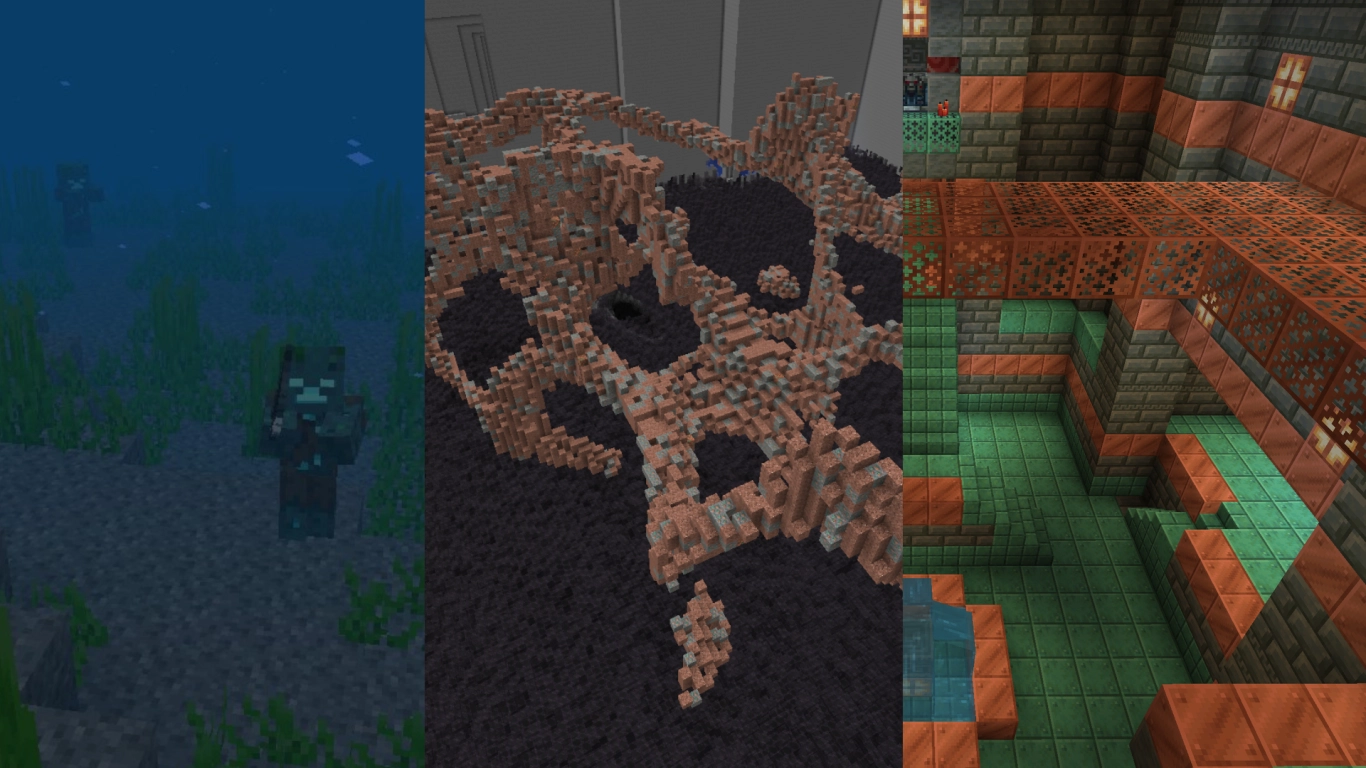 Encontrar minério de cobre níveis Y 47 a 48 grutas de espeleotemas e veias de cobre