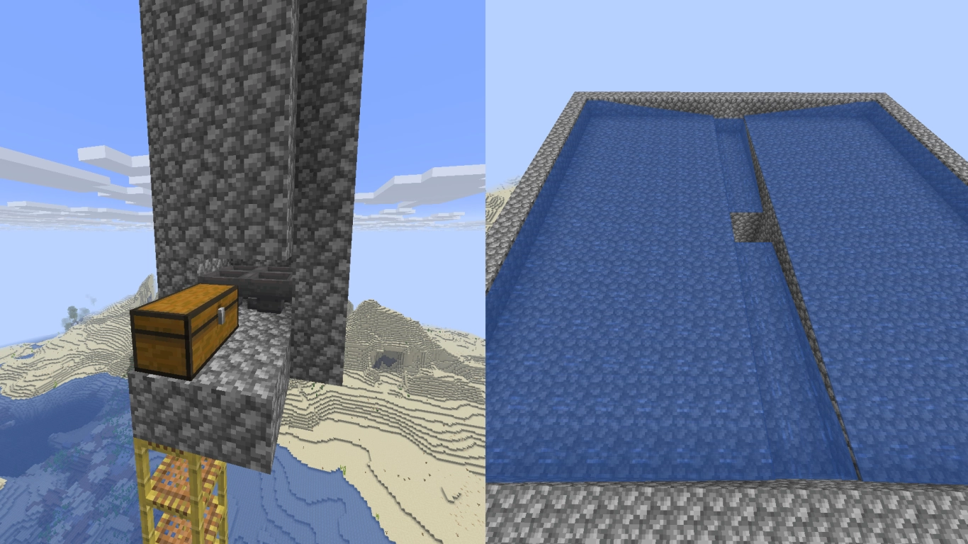 Funis, reservatório de recolha e túnel para a farm de Afogados