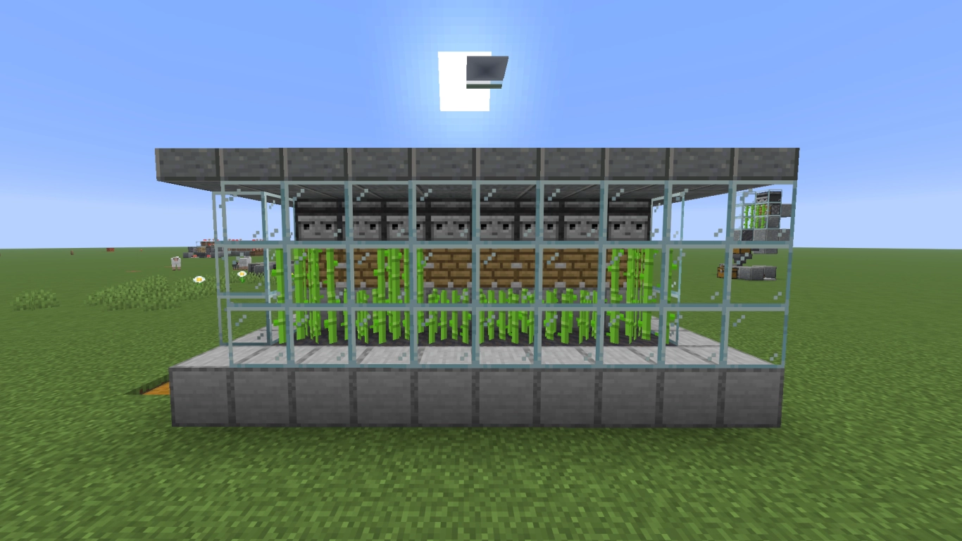 Automatische Zuckerrohr-Farm in Minecraft mit Observer und Piston für Papierproduktion