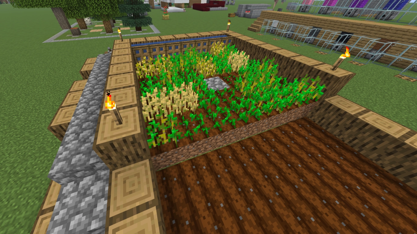 Automatische Feldfrucht-Farm in Minecraft für Weizen, Karotten, Kartoffeln und Rote Bete