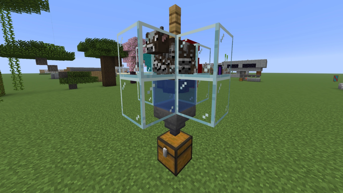 Kompakte Kuhfarm in Minecraft für Leder und Steak mit Lava-Kocher