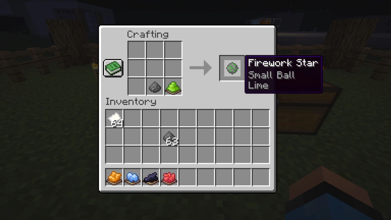Feuerwerksstern in Minecraft anpassen: Farben, Formen und Effekte kombinieren