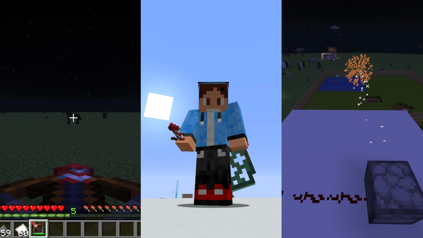 Anwendungsbereiche von Feuerwerksraketen in Minecraft für Elytra, Armbrust und Shows