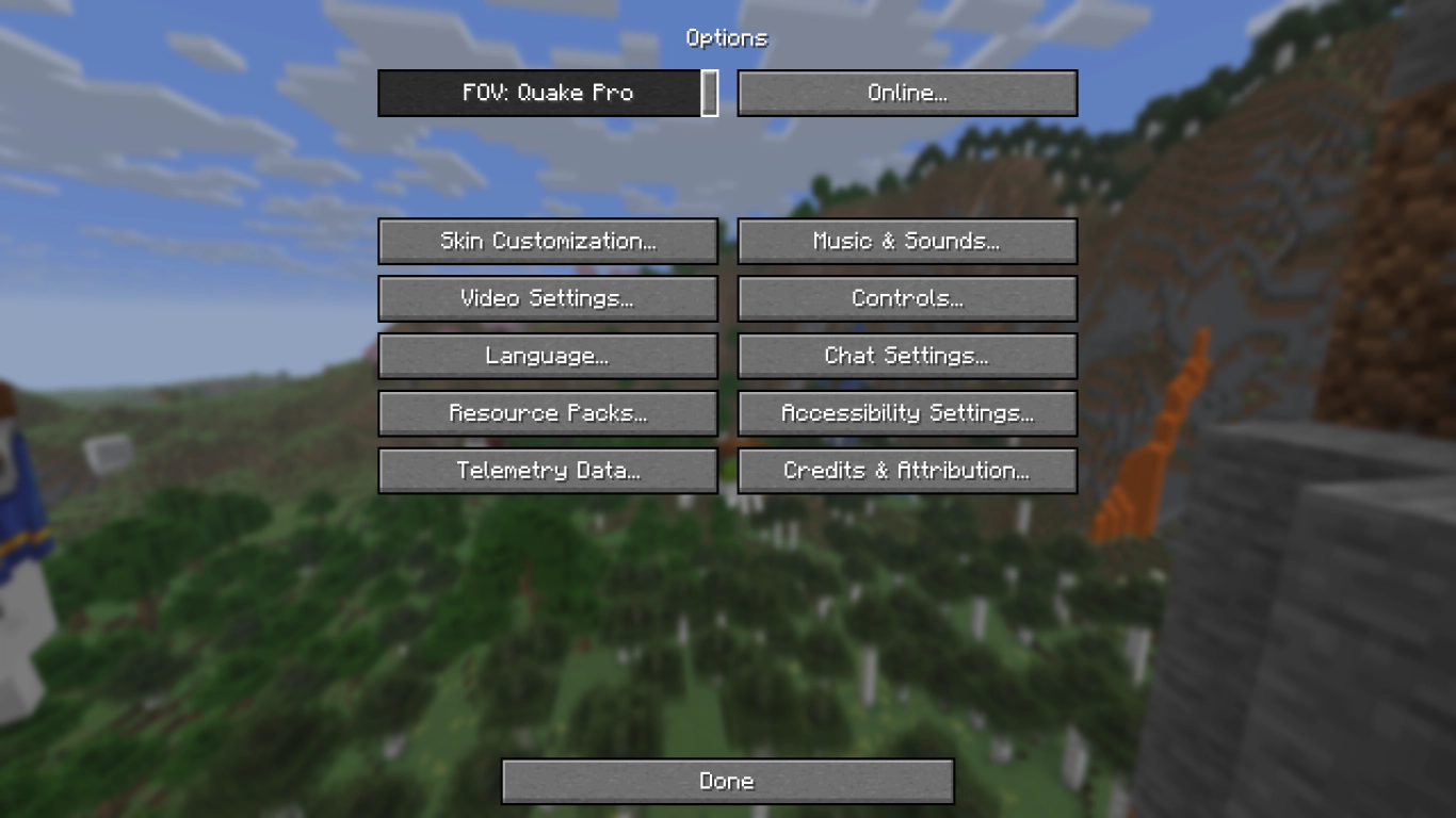 Minecraft huvudmeny subtila påskägg