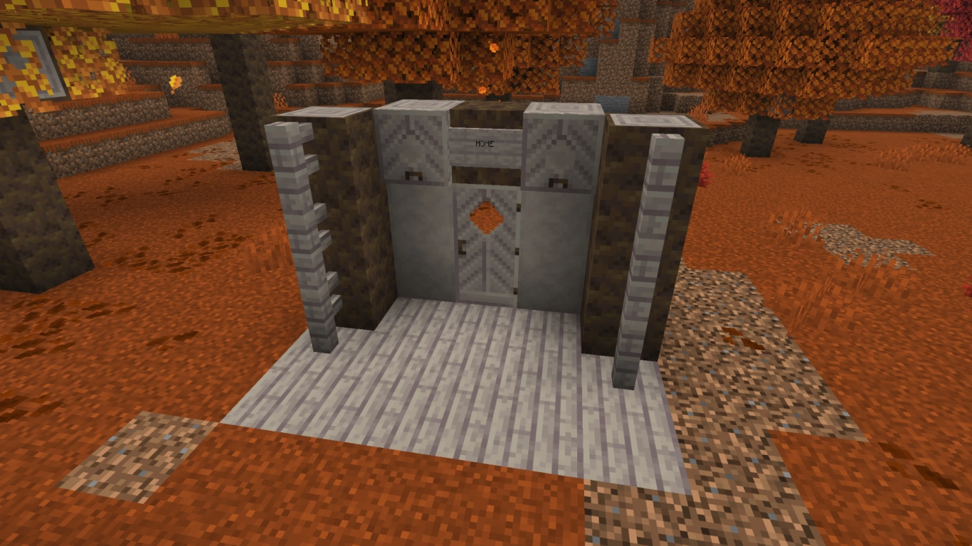 Madeira de choupo e folhas coloridas de choupo em amarelo, laranja e vermelho no Minecraft