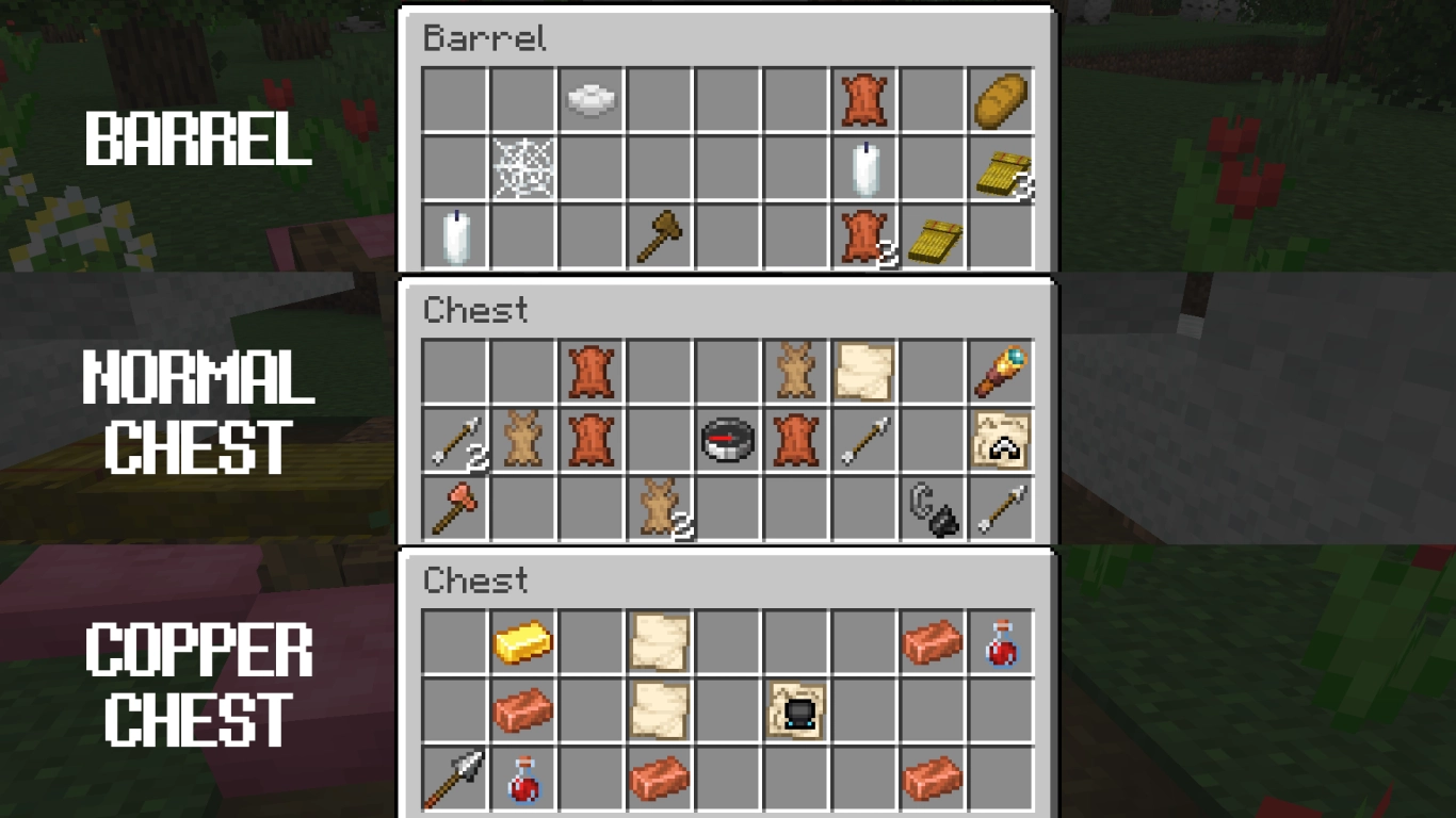 Saque em acampamentos abandonados: baú, barril e baú de cobre escondido no Minecraft