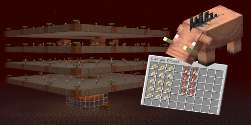 Minecraft Hoglin Farm: Automatically farm pork and leather in the Nether