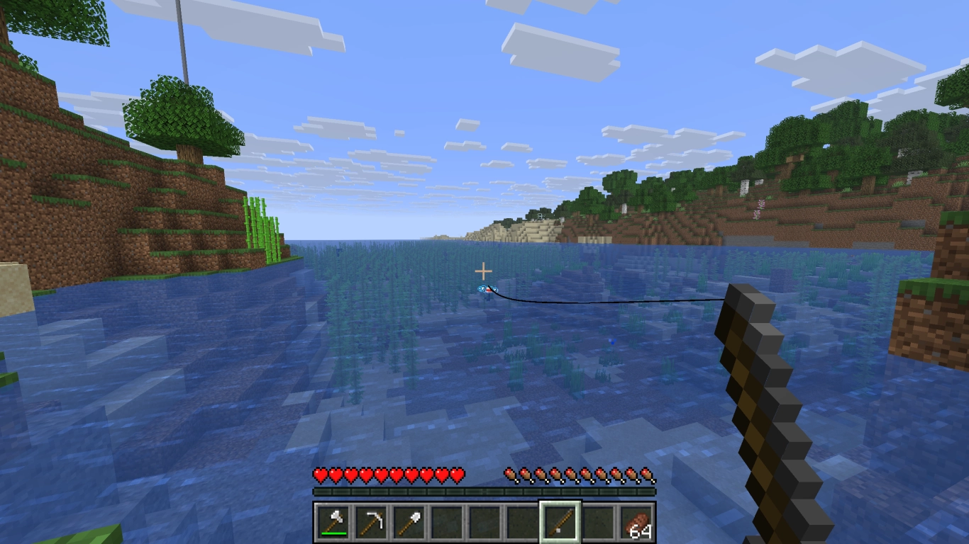 Minecraft fishing: fish, AFK fish farm and food from the water