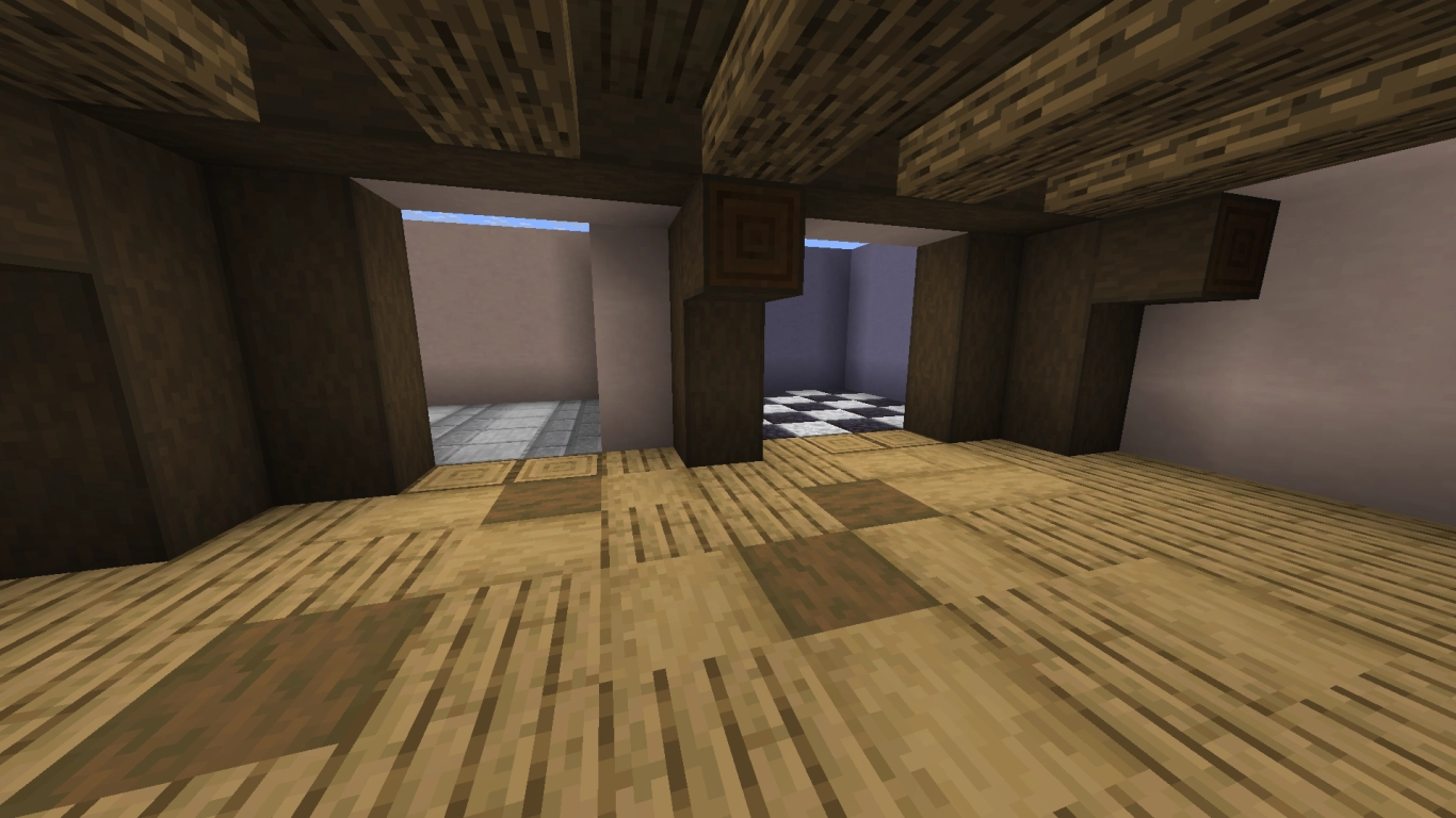 Interior design di Minecraft con pareti e soffitti doppi per stili diversi all’interno e all’esterno