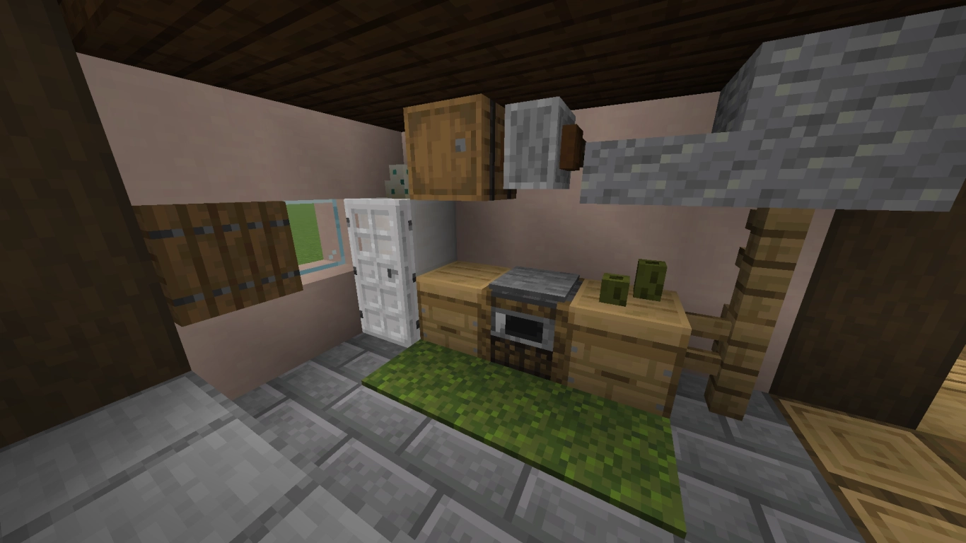 Idee decorative creative in Minecraft: usare blocchi comuni come mobili, mensole, stoviglie e tappeti