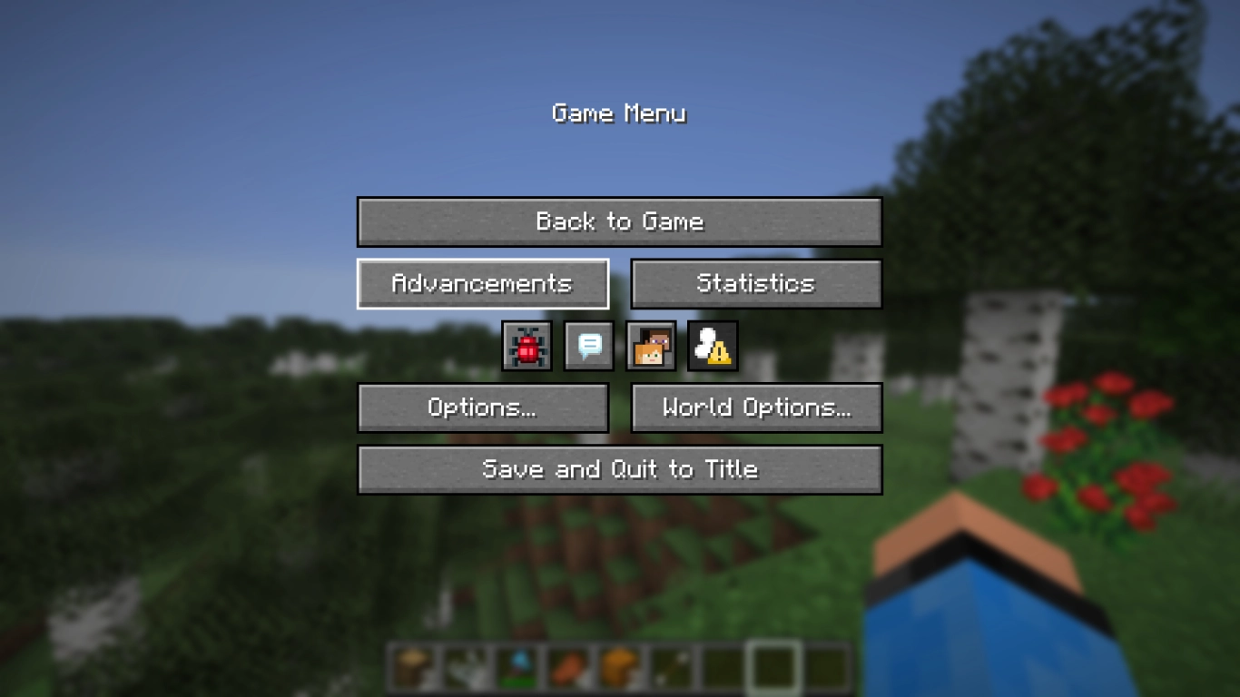 Overview of Minecraft Java advancements and pop-up notifications
