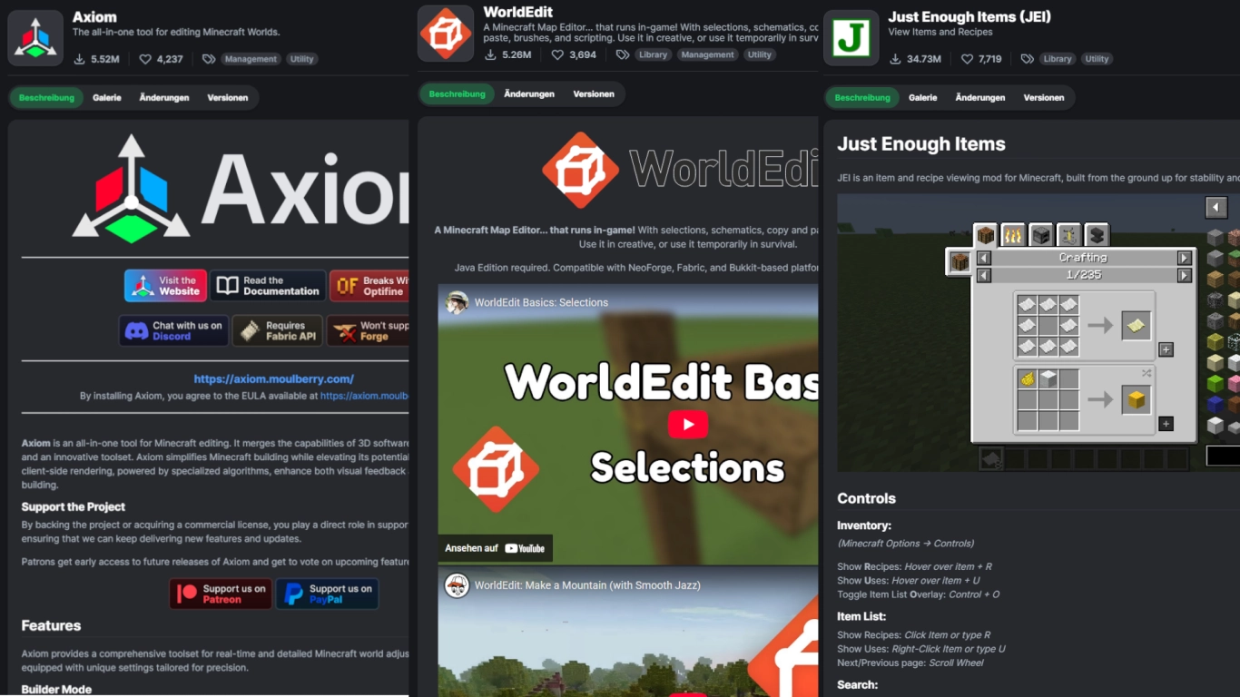 Mods del Modo Creativo de Minecraft para constructores