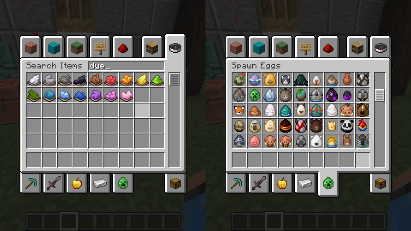 Texture rivisitate in Minecraft 1.21.9: coloranti e uova generatrici