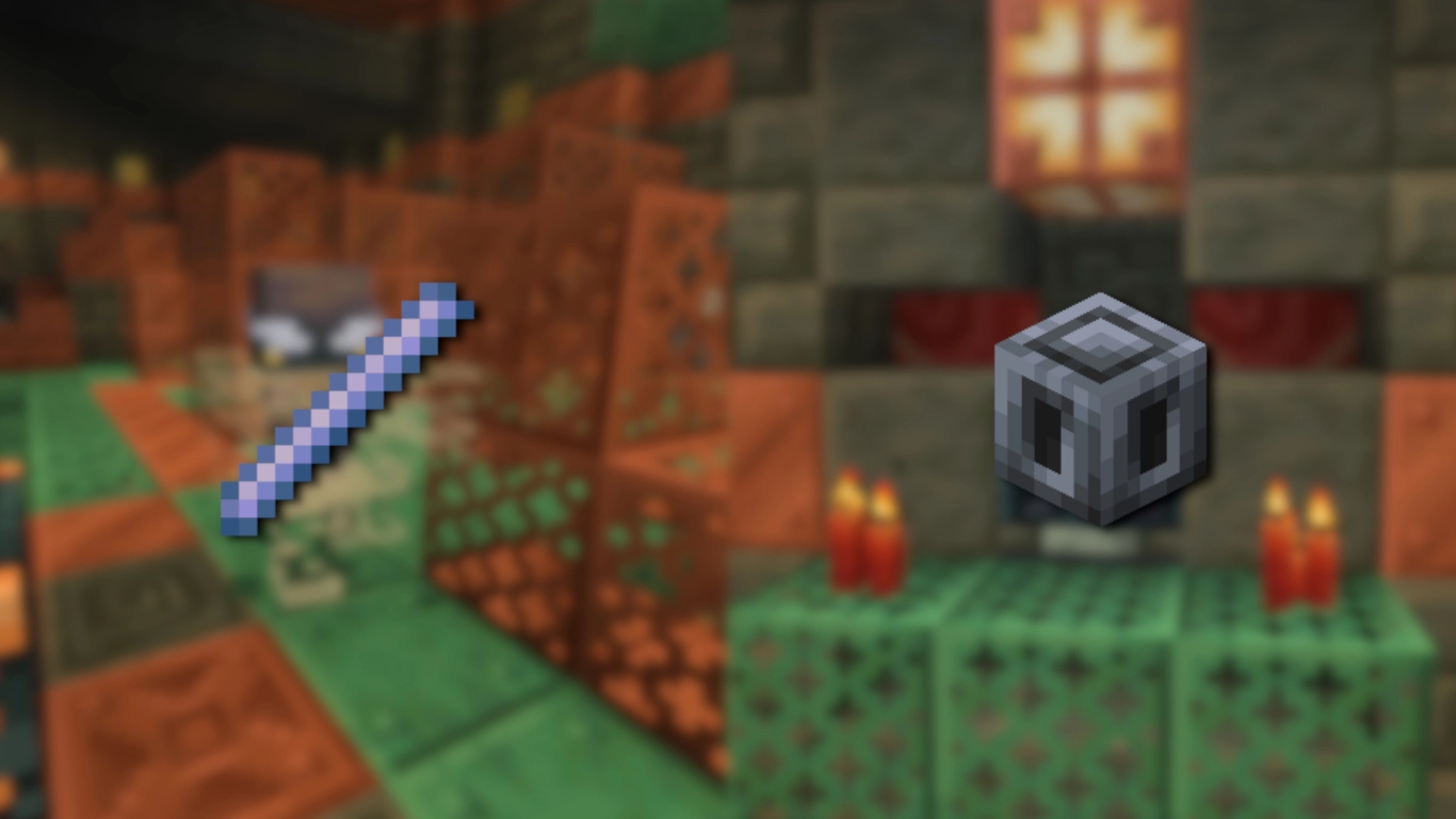 Minecraft Mace finden und craften in Prüfungskammern mit Böenrute und schwerem Kern