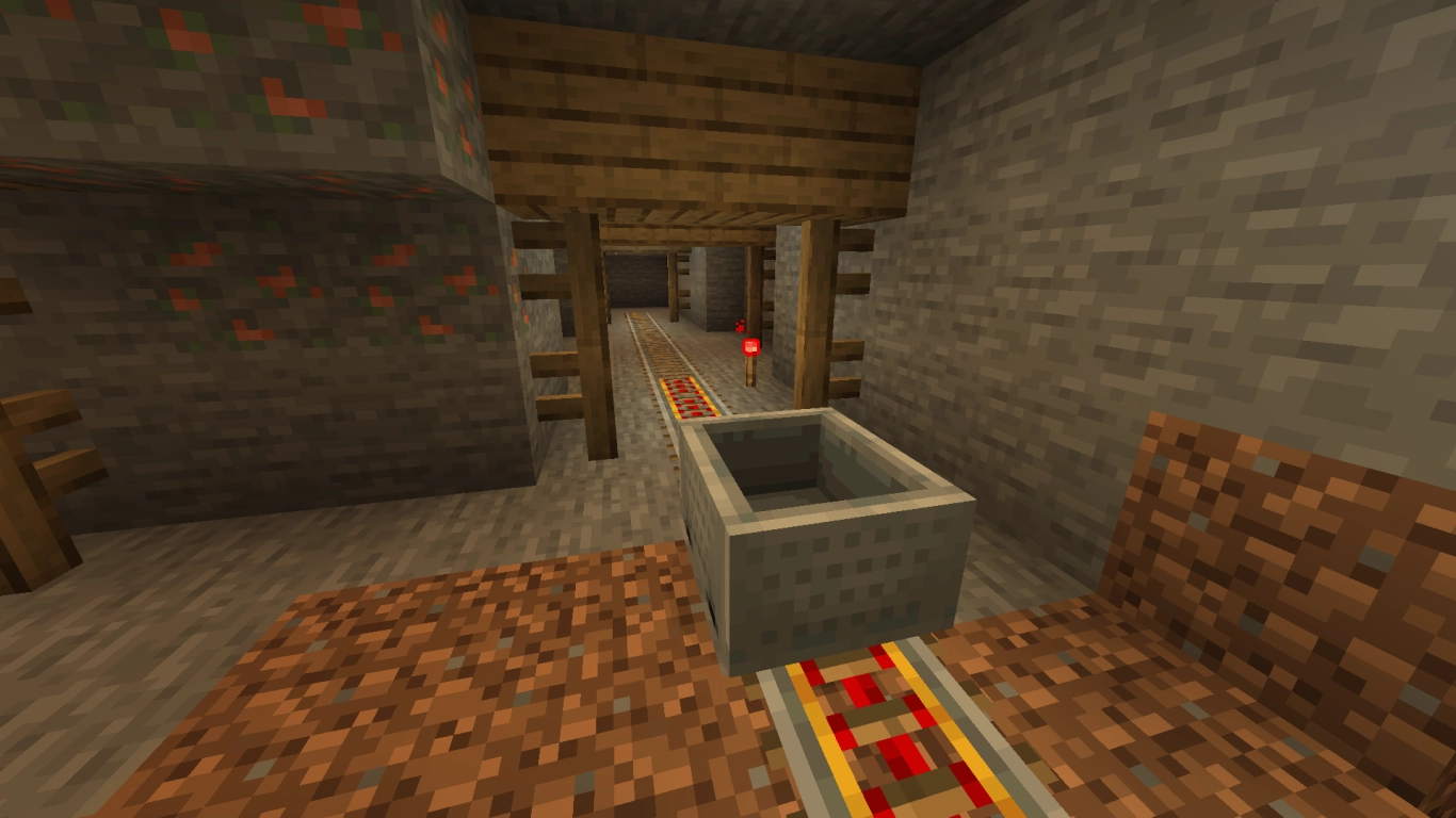 Minecraft Loren und Schienensystem für schnelleren Transport mit Minecart