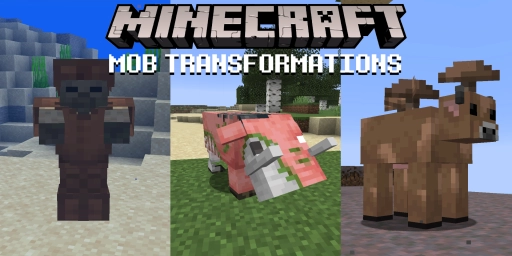 Minecraft Mobs verwandeln: Zombies, Villager, Piglins & mehr