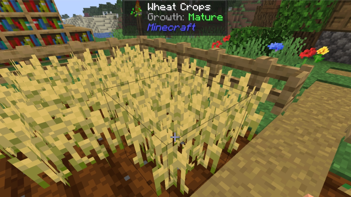 Minecraft Jade overlay med blok- og entity-oplysninger