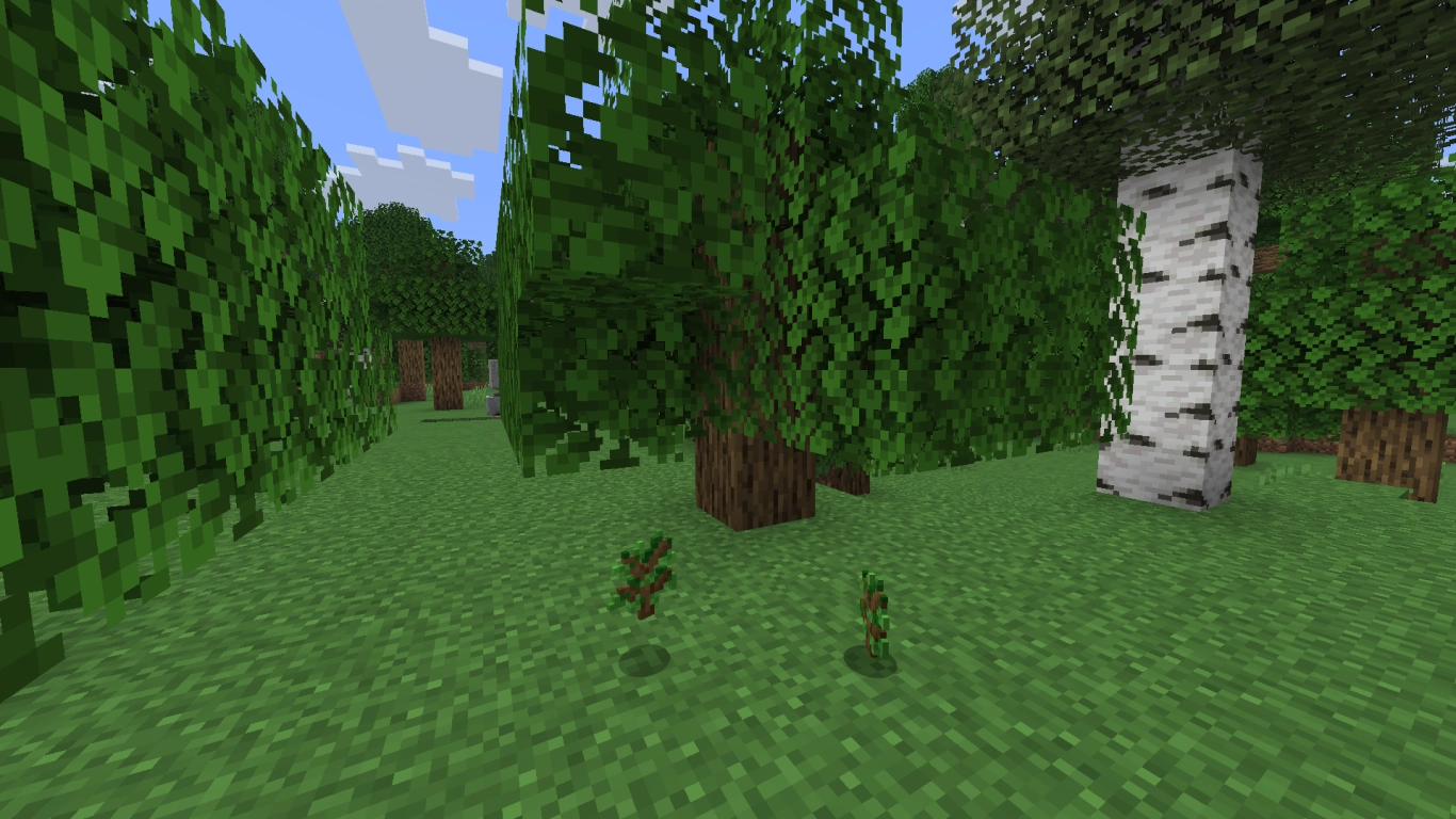 Minecraft leaves and sapling drops: Myth about breaking by hand
