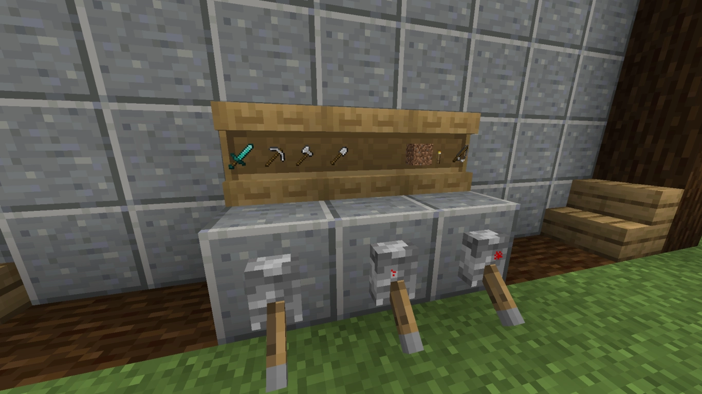 Sostituire automaticamente la barra rapida di Minecraft con una mensola e Redstone