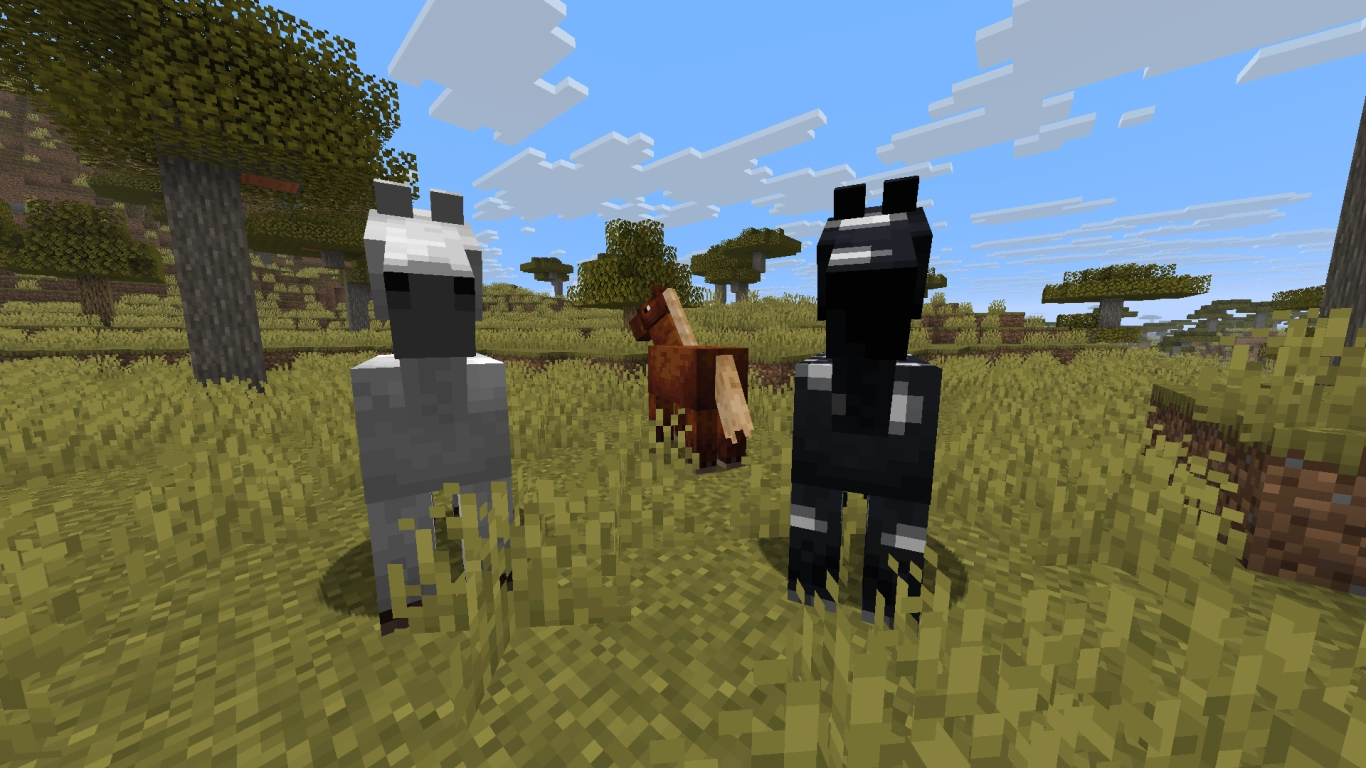 Minecraft Pferd als Reittier mit Sattel und Rüstung