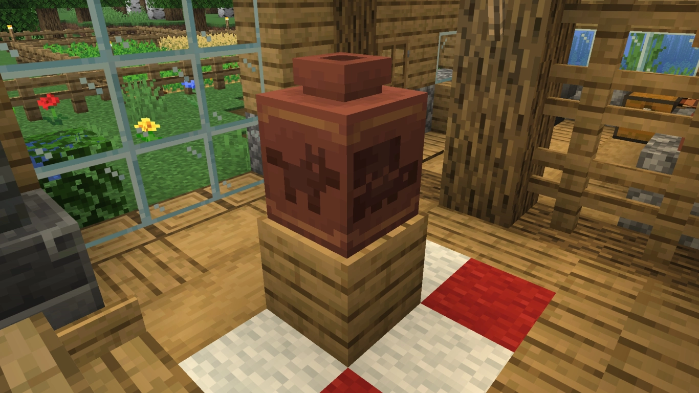 Potscherven in Minecraft tot versierde potten samenstellen