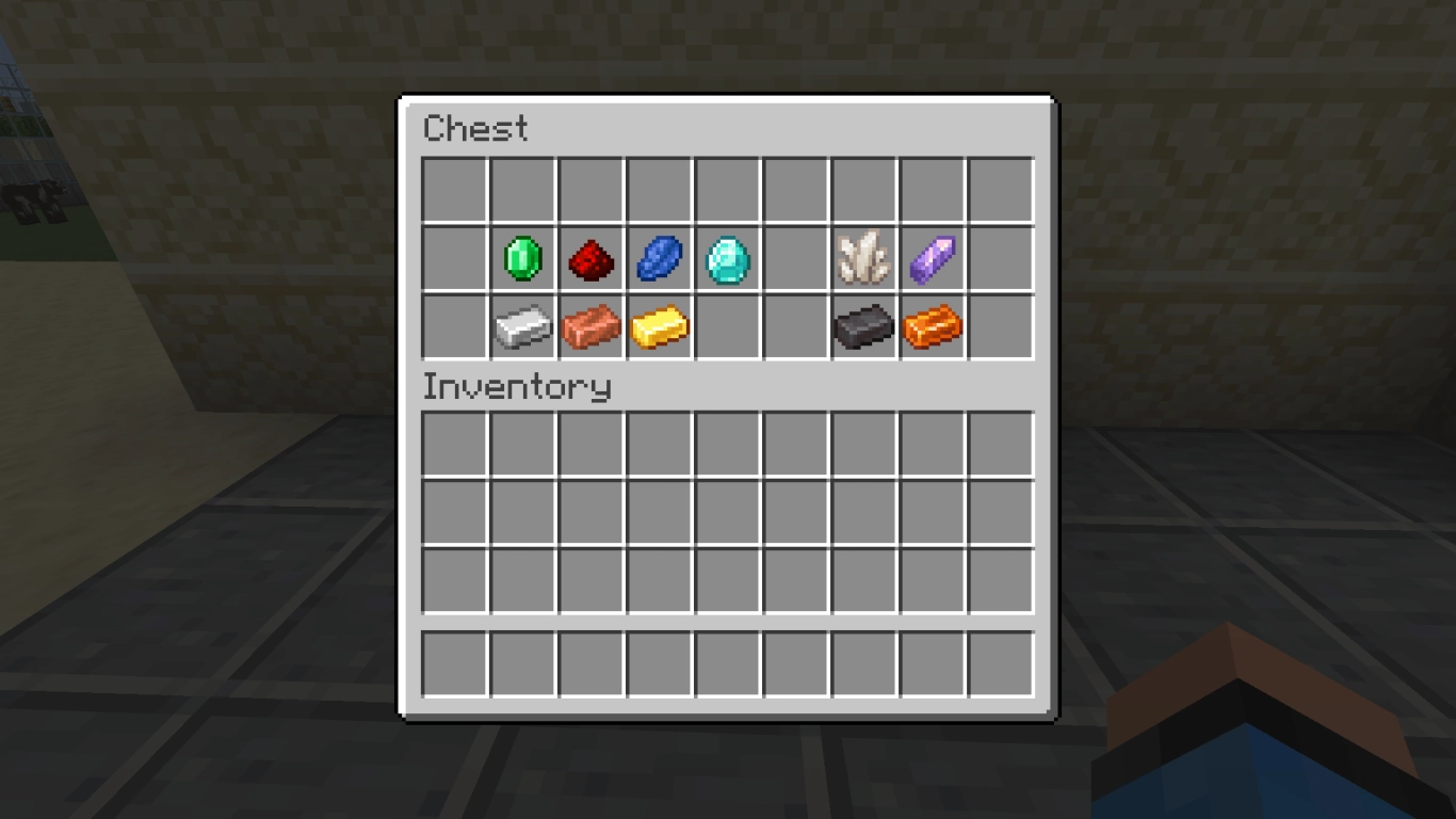 Minecraft Rüstungs-Verzierungen Farben Übersicht am Schmiedetisch