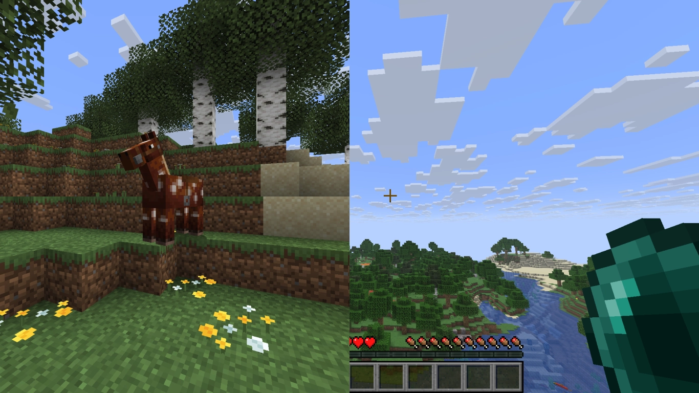 Minecraft sprint i skok w tunelach o wysokości 2 bloków