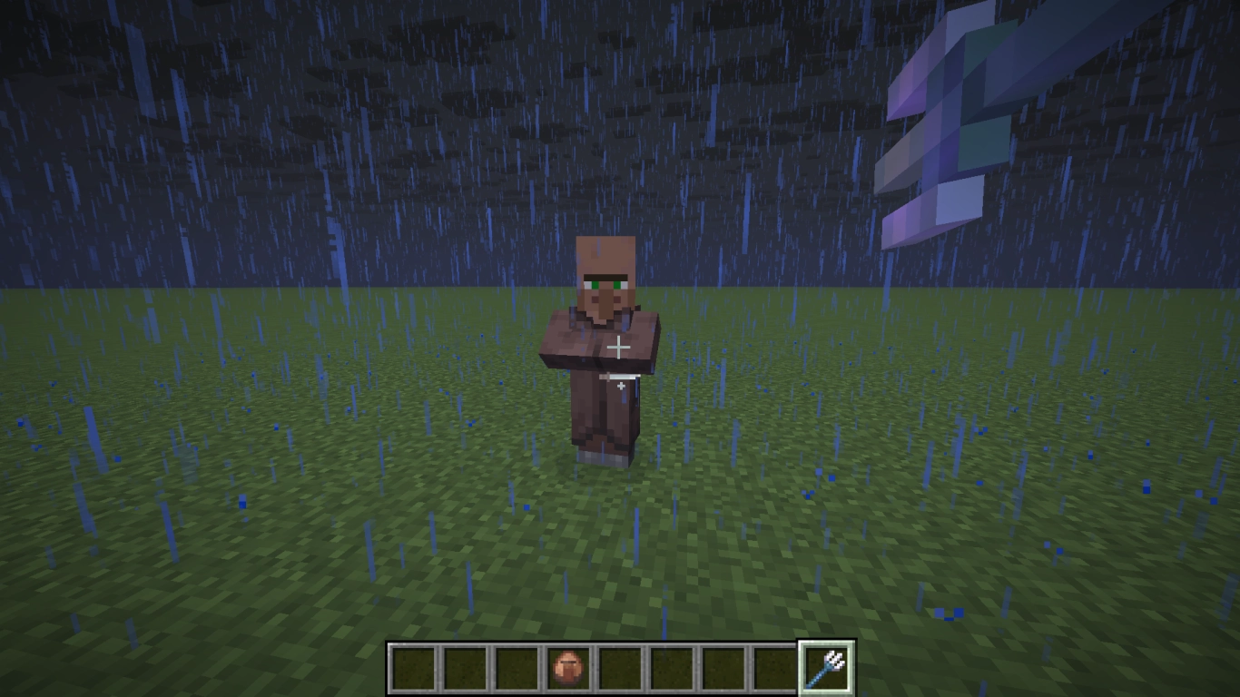 Minecraft advancement Witch Transformation – turn a villager into a witch with Channeling