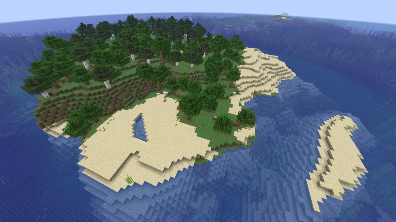 Überlebensinsel mit drei Holzarten – Minecraft Seed 100000010905597836