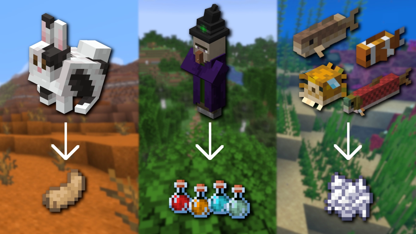 Minecraft Looting 3 auf dem Schwert erhöht seltene Mob-Drops