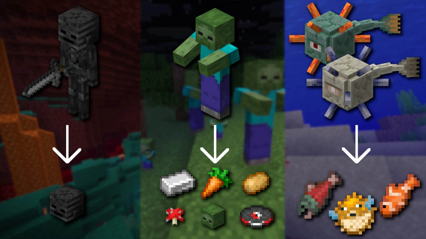 Unterschiede zwischen Minecraft Java und Bedrock bei Fisch-Drops und Knochenmehl