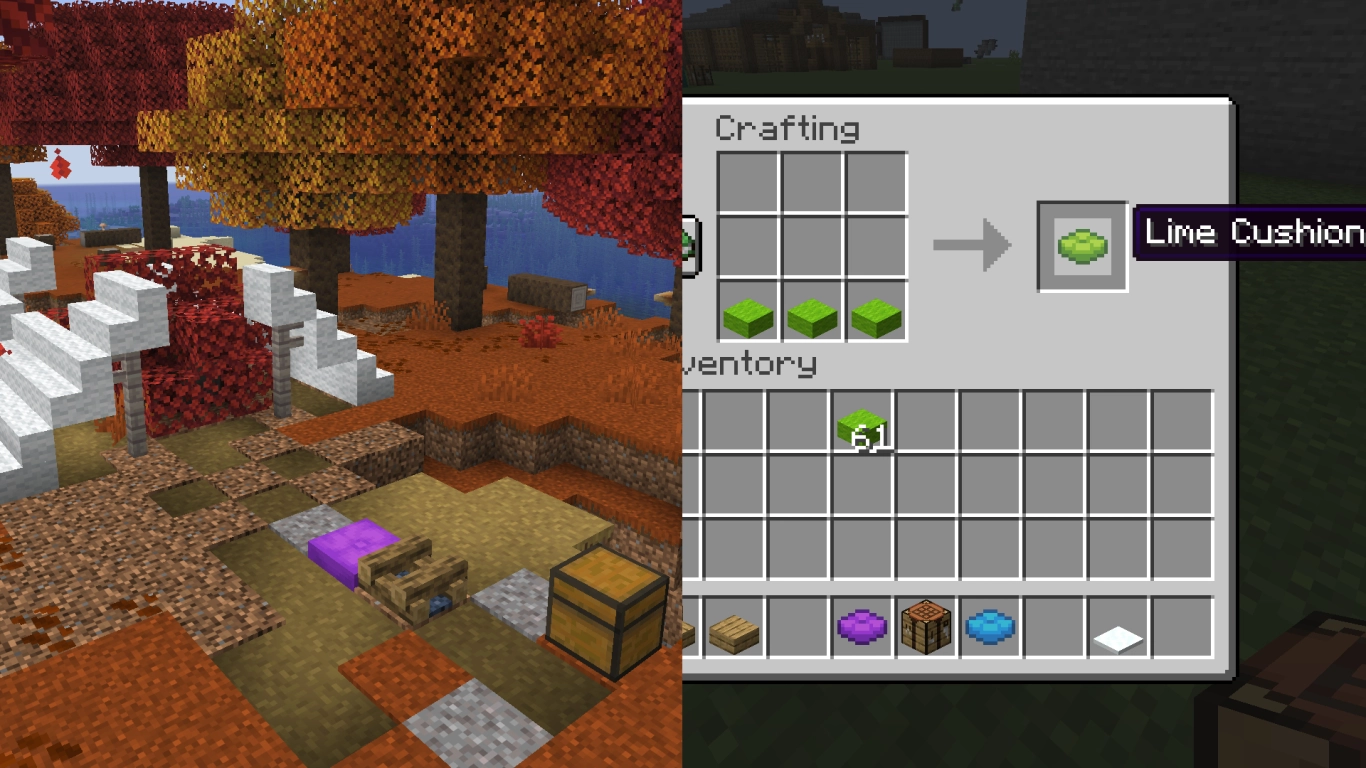 Minecraft Sitzkissen craften in allen 16 Farben