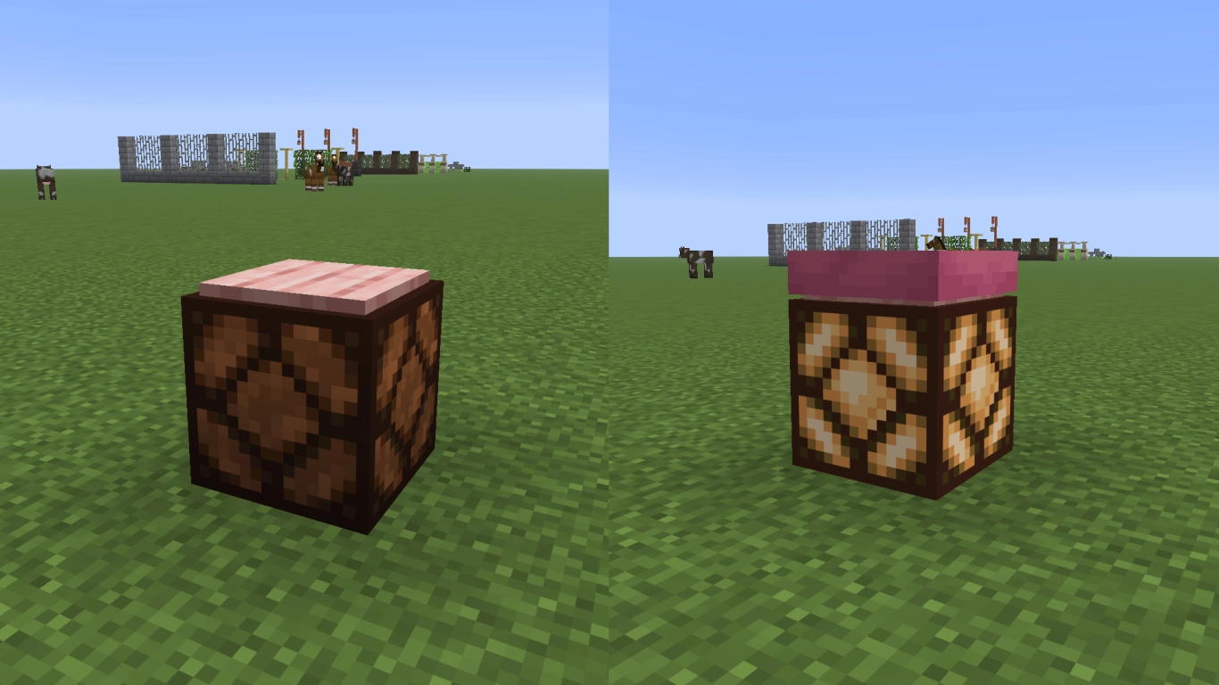 Redstone-Lampe mit Druckplatte und Sitzkissen dauerhaft aktiv