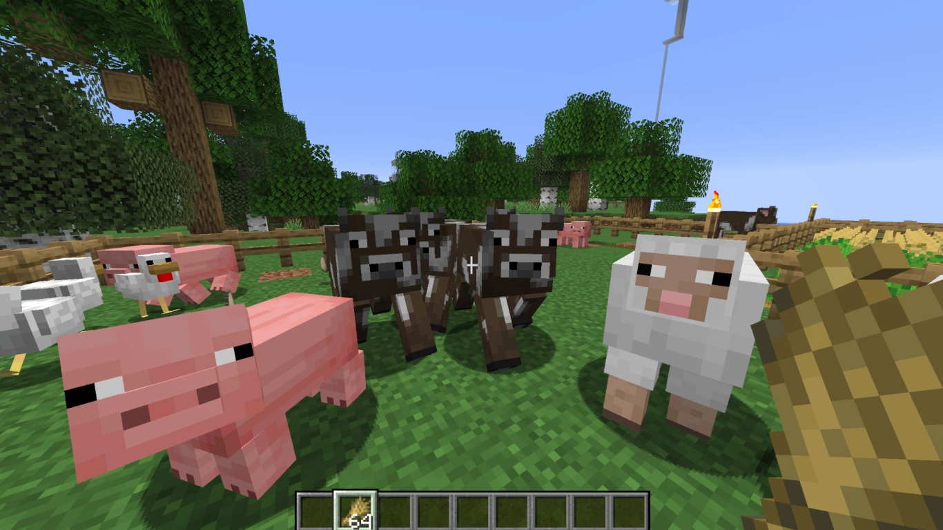 Minecraft Tiere mit Futter anlocken und folgen lassen
