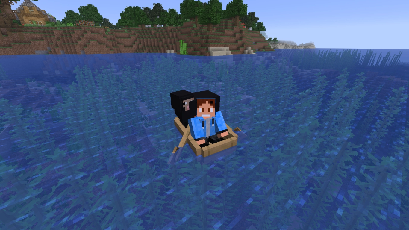 Minecraft Tiere mit Booten über Wasser transportieren