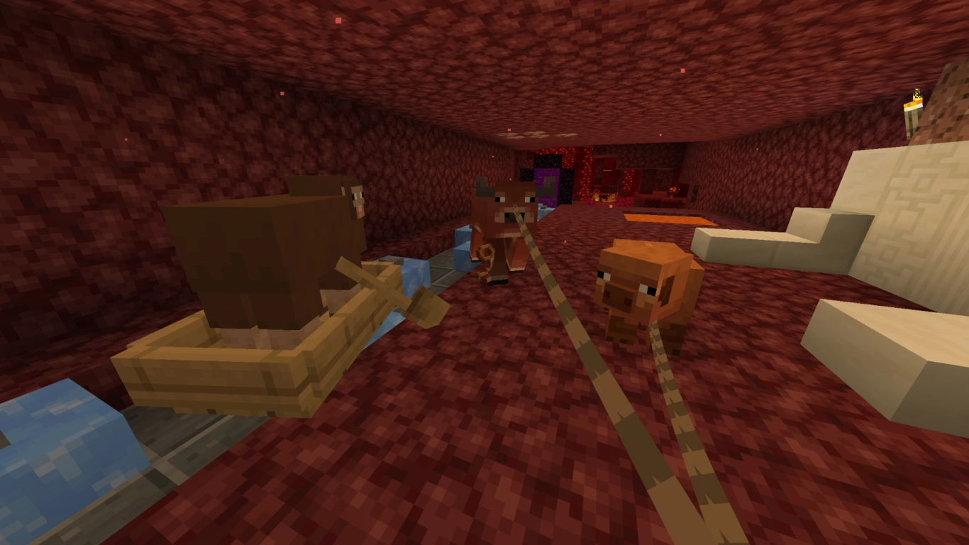 Minecraft Tiere durch den Nether schneller transportieren