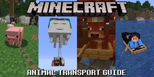 Minecraft Tiere transportieren: Futter, Leinen, Boote, Loren und Nether
