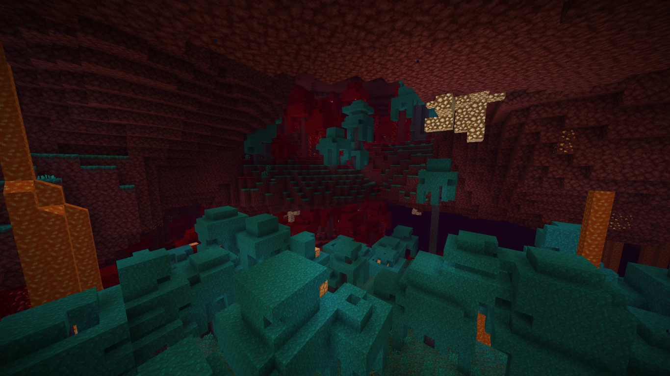 Minecraft Nether update with Crimson Forest, Warped Forest, Basalt Deltas, Soul Sand Valley, and Bastion Remnants