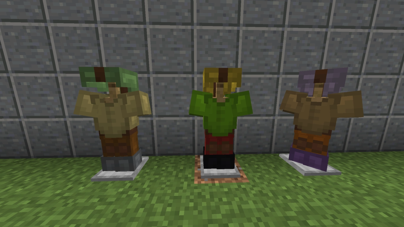 Minecraft läderrustning i egna färger och stövlar som fungerar i pulversnö