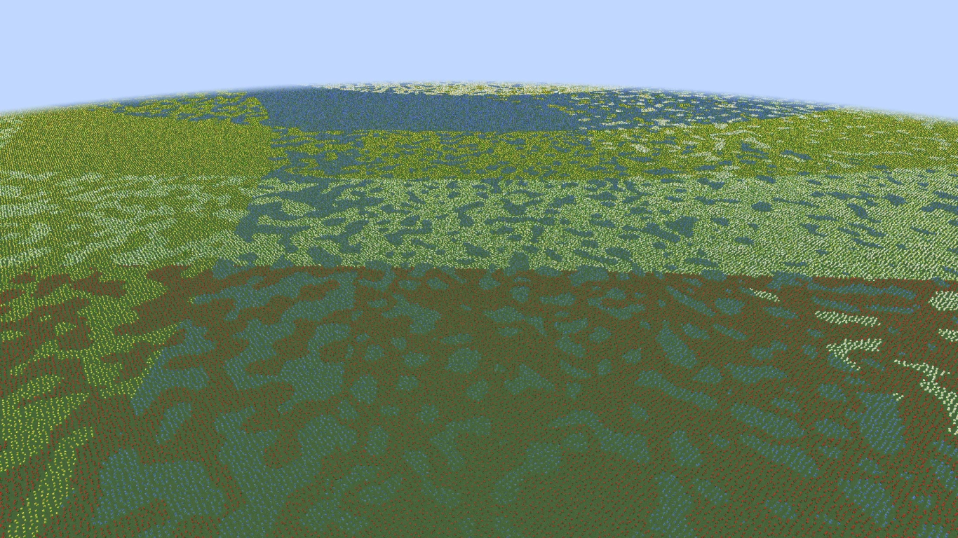 Bloempatronen in Minecraft-biomen: bloemenwoud, bergweide en vlaktes met vaste verdelingen