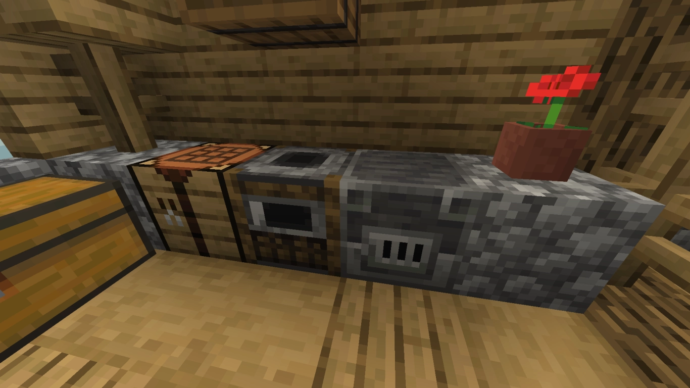 Hoogoven en roker in Minecraft: dubbele snelheid voor ertsen en voedsel