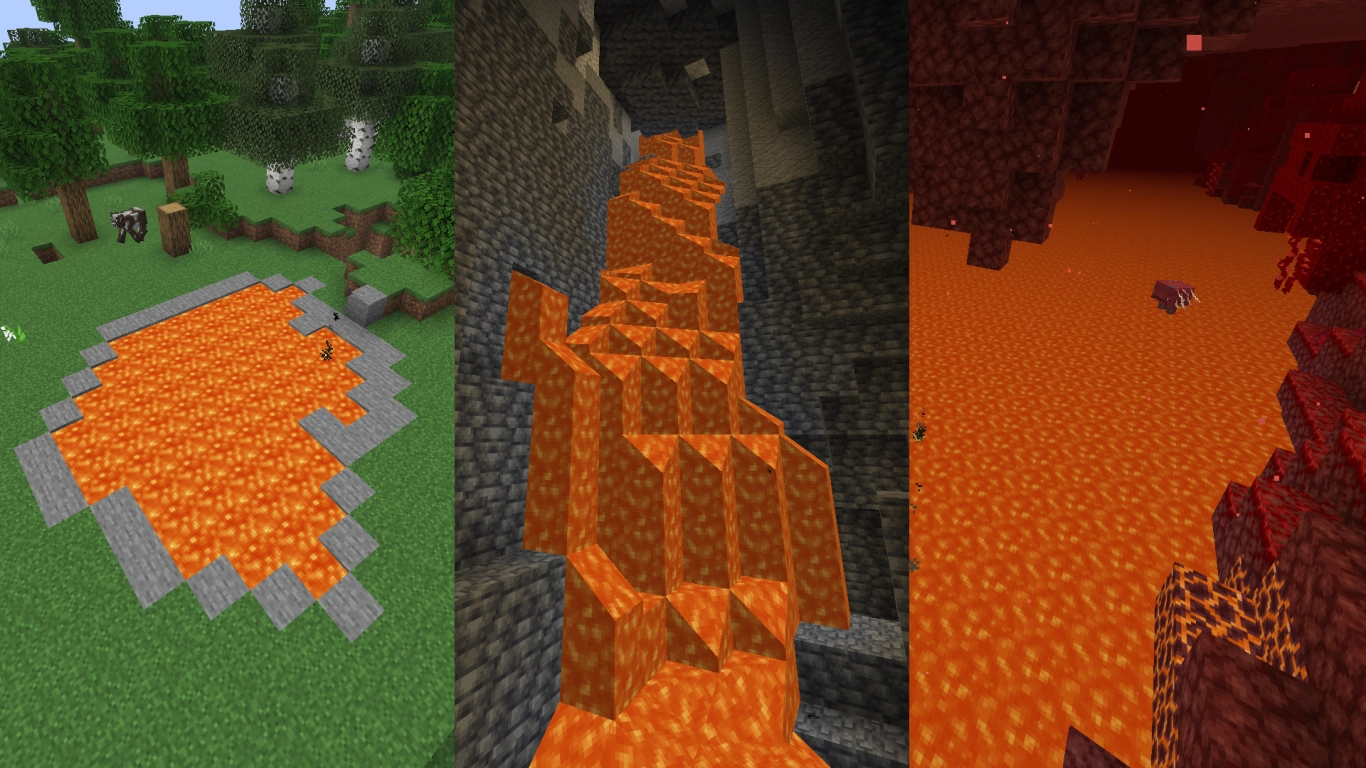 Minecraft-lava i Nether og i huler – egenskaper og bruk
