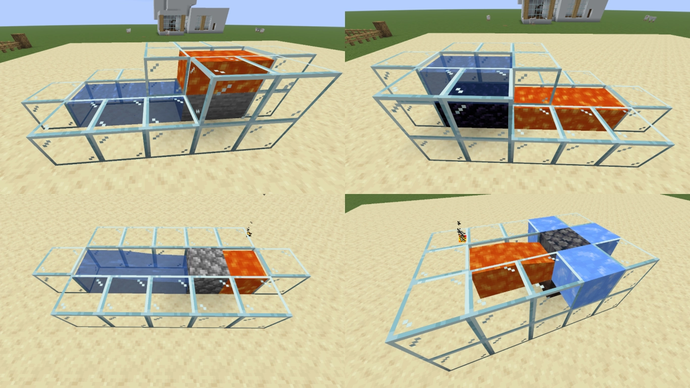 Minecraft: interaksjoner mellom lava og vann – generatorer for obsidian, brostein, stein og basalt