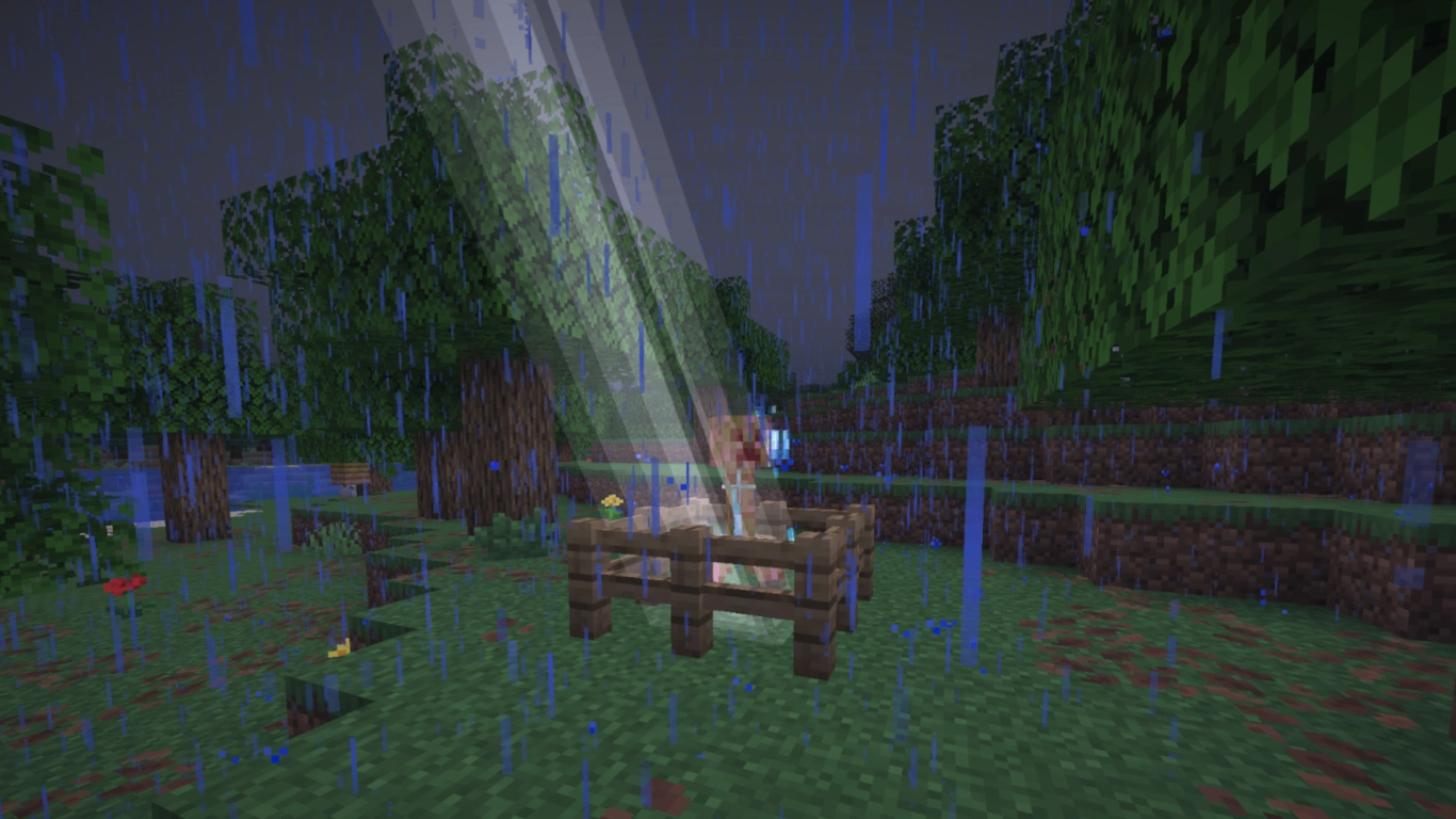 Minecraft Gewitter mit Blitzen, Skelettpferden und Gefahren