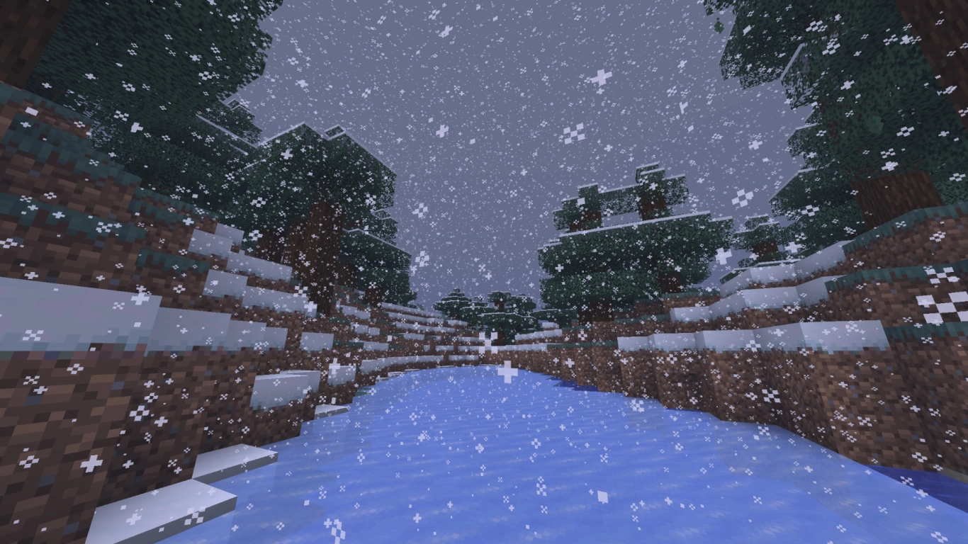 Minecraft Schnee und Puderschnee in kalten Biomen
