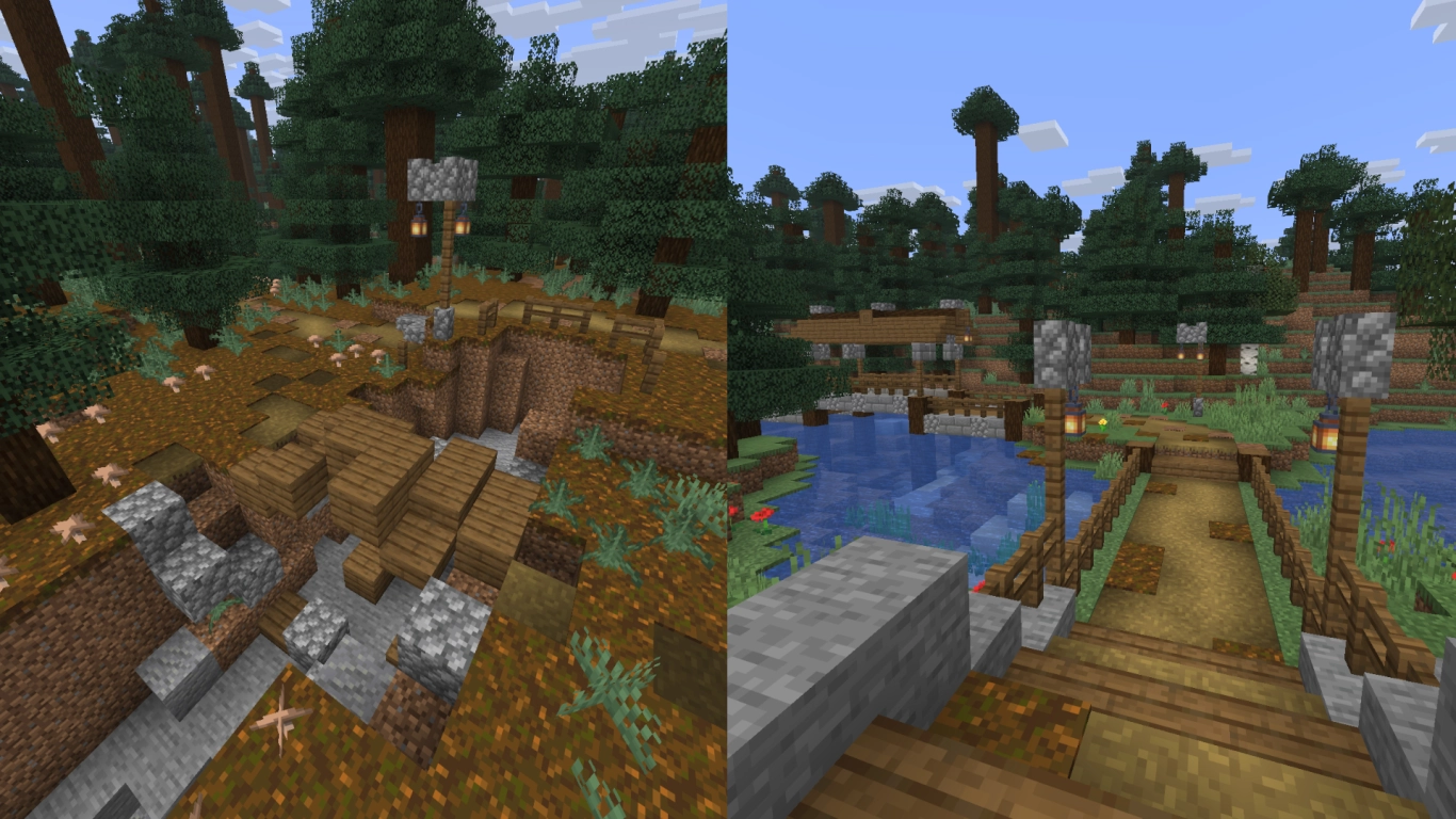 Vägar, gator och murar visualiserar handel och konflikter i Minecraft