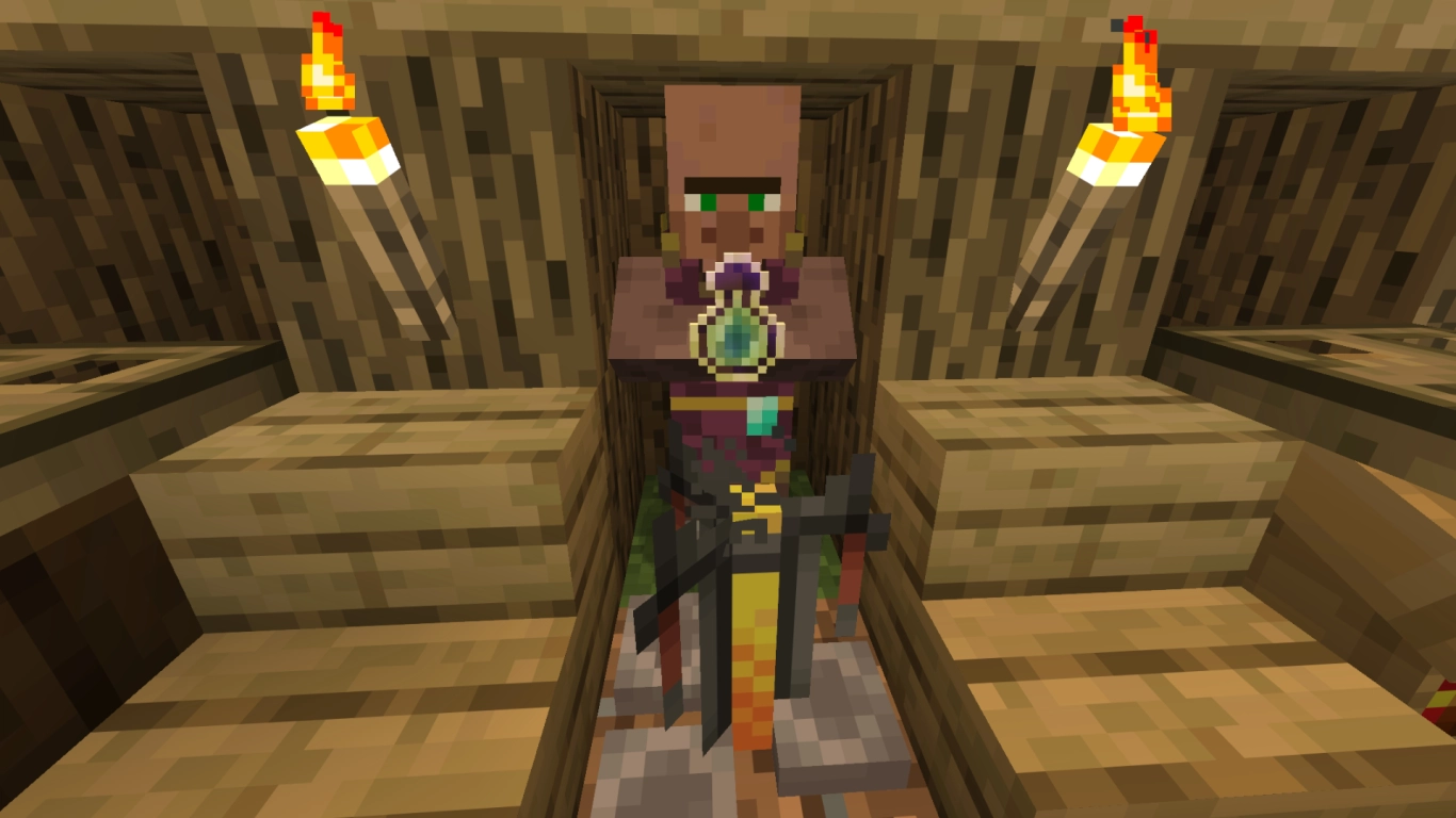 Villager Trades für Erfahrungspunkte in Minecraft Peaceful
