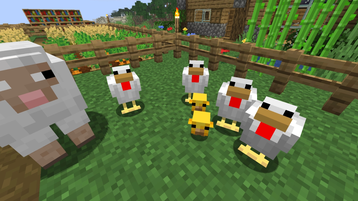 Tierzucht und Hühnerfarmen für XP in Minecraft